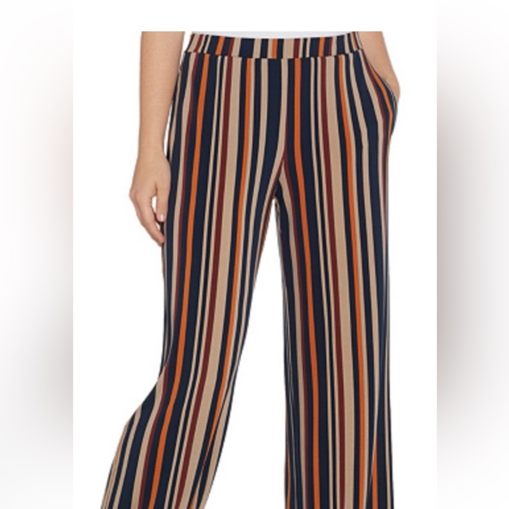 Susan Graver Striped Wide Leg Pants